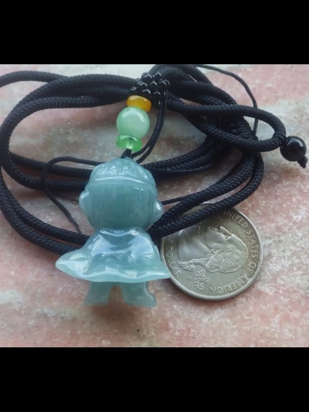 Blue Stone certificate jadeite Jade sun wukong Pendant monkey king water blue